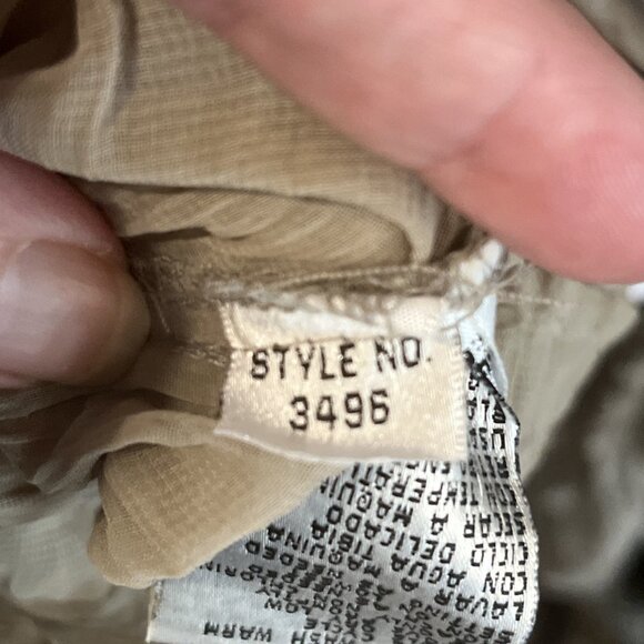 Dress U By Sharon Ruffled Button Top Shirt New Color: Sand Size: XL - Picture 11 of 11